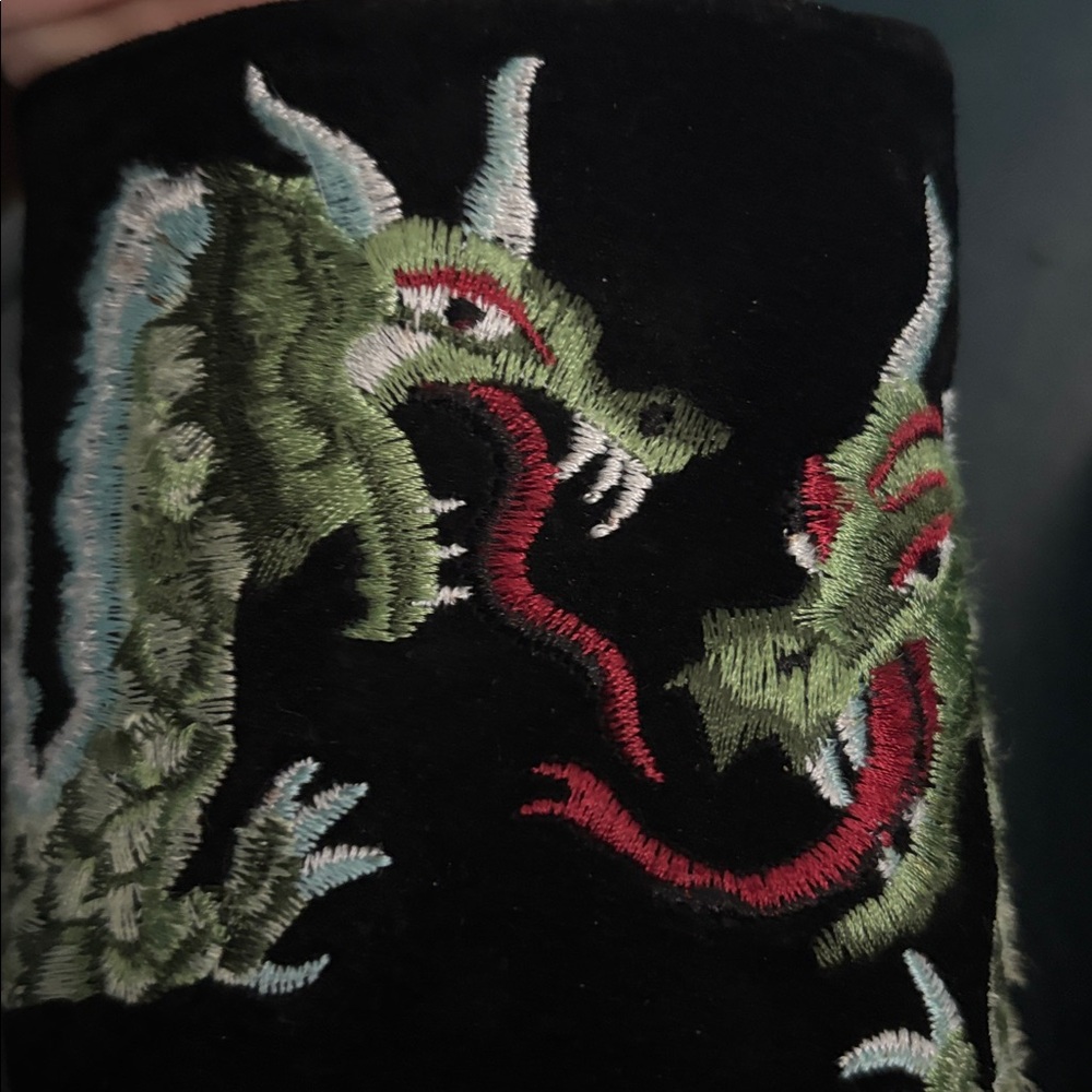 Vintage N.Y.L.A Dragon Embroidery Platforms - Picture 11 of 17
